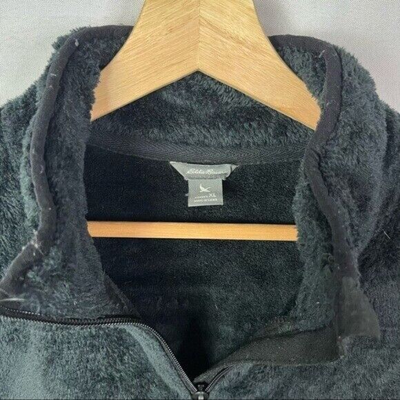 Eddie Bauer Black Quest Fleece 1/4 Zip Pullover Sweatshirt XL - Picture 4 of 5
